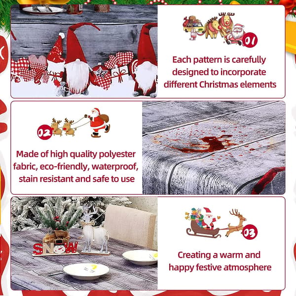 Rektangulær juledug, pletbestandig juledug