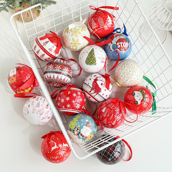 Årlig juleutgave, ball, 7,2 cm, juleklistremerker, skum
