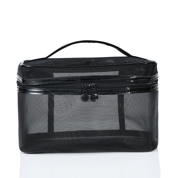 Mesh bone carrying portable men's and women's makeup bag, transpa