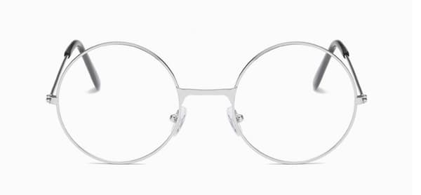 Silverask - Unisex glasögon i rund form - retrostil - med utv