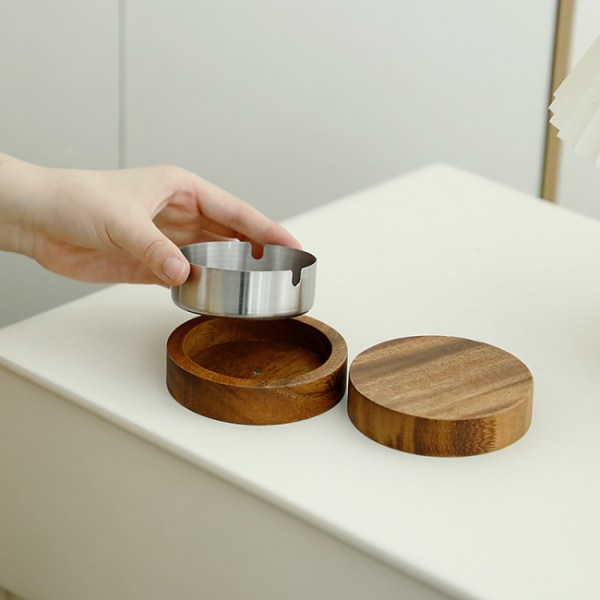 1 stk Sølv Askebeger Original Utendørs Design Askebeger med Lukket Lo