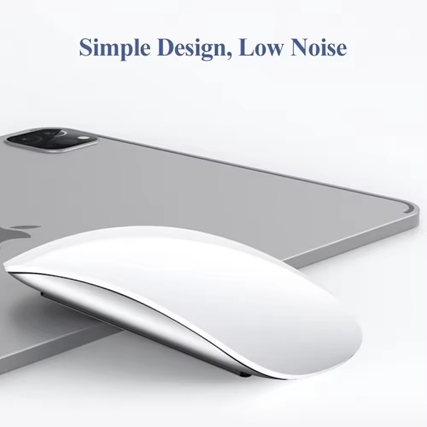 Trådlös Bluetooth Touch Mouse för Mac/iPad, 1600 DPI Uppladdningsbar