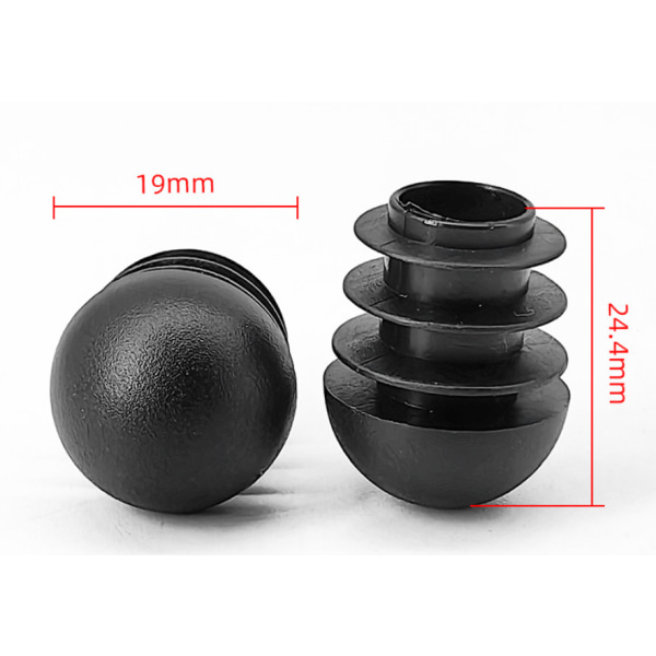 (19mm) Stolebenbeskyttere, 50 stk runde endehetter, hette, stoleben