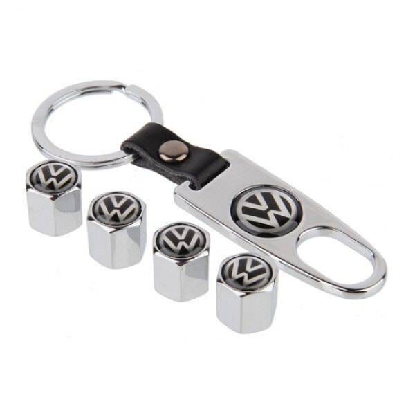 VW-logotyp ventilhattar med nyckelring Silver one size