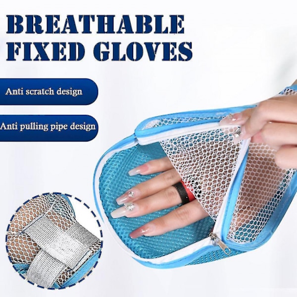 2 st Restraint-handskar för justerbara patienter Anti Scratch Safety
