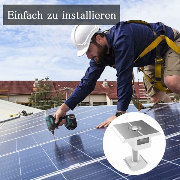 35MM 4 st Aluminiumlegering Solpanel Montering Fäste Solpanel Fixering Br