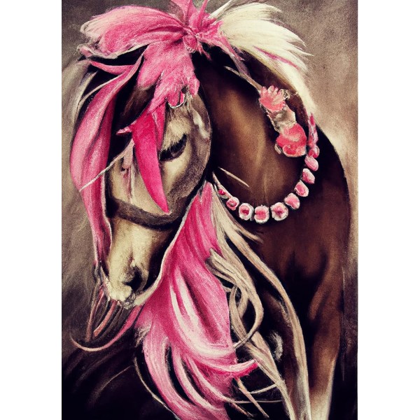 5D Diamond Painting Horse (30x40cm)Dreamcatcher, DIY Diamond Pain