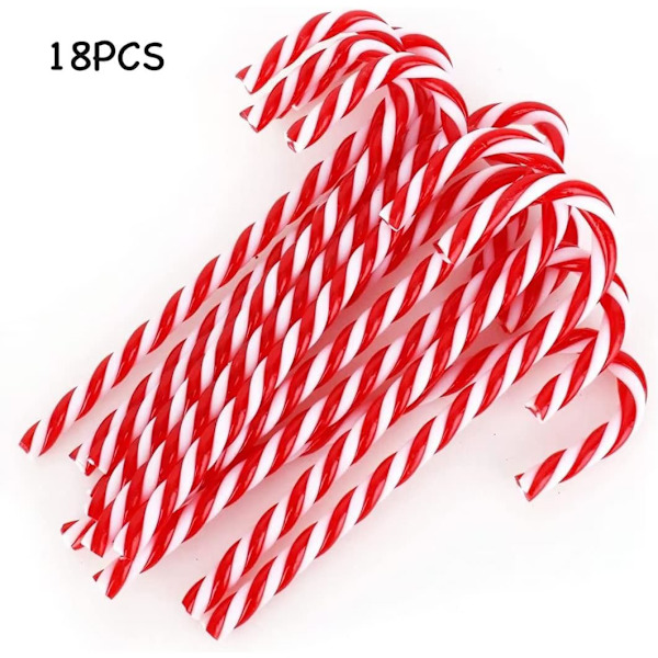 18 st (15 cm) Julgransgodis Käpp Pendants, Candy Canes Ch