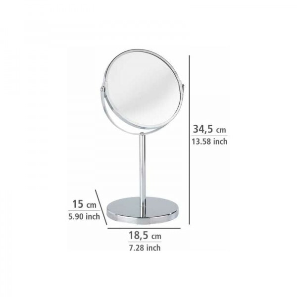 Lupe x3, lupe på stativ, diameter 16 cm, stål, 18,5x34,5x15 cm,