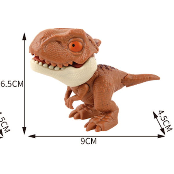 4 st Finger Bite Tyrannosaurus Rex Dinosaurie Leksak Hand Nyhet Leksak