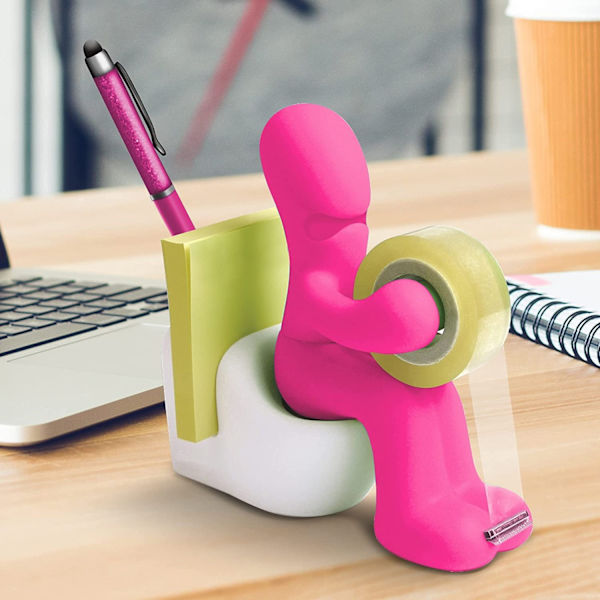 Pink, tape dispenser - Original og sjov gave til hemmelig julemand
