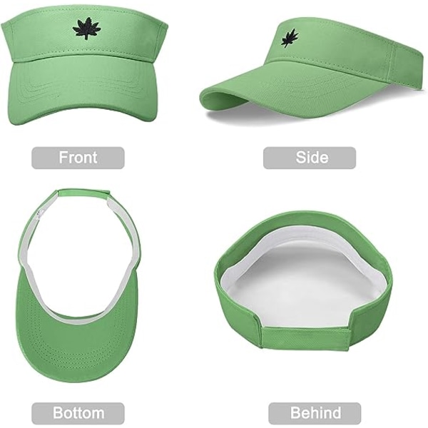 Dam solhatt - Unisex visirkeps, lönnlöv broderad justerbar