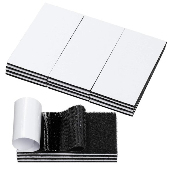 12-pack (svart, 50x100 mm) industriell kardborreband