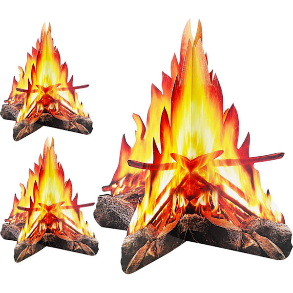 12 tommer høj kunstig ild 3D falsk flamme papir flamme fakkel Ce
