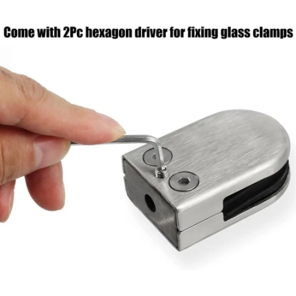 8-delt glas klemme, glas holder i rustfrit stål