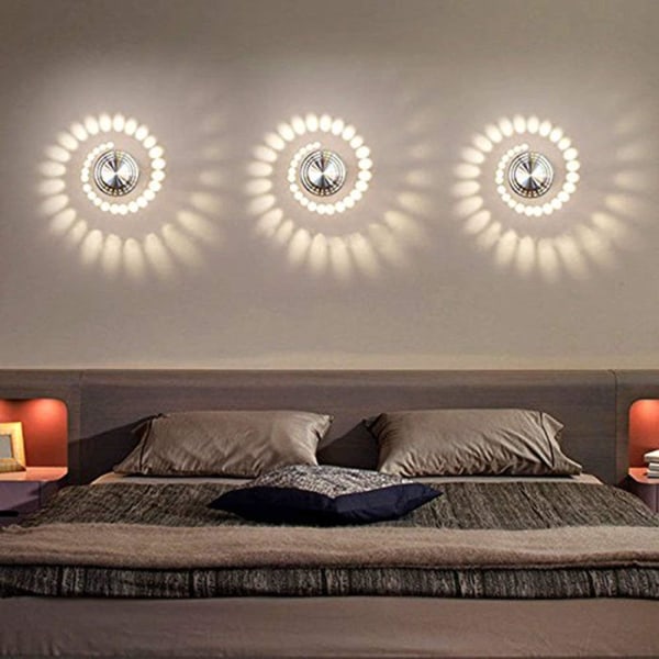 3 watt LED væglampe, aluminium væglampe, badeværelseslampe, moderne