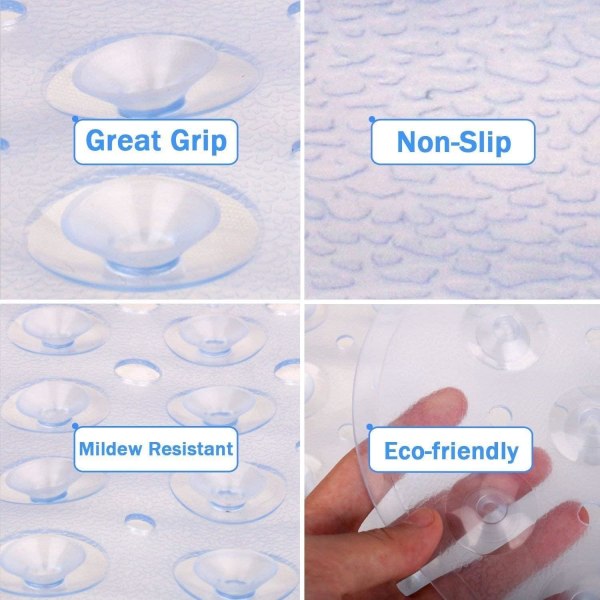 Antiskli badematte 40 * 100cm, antimugg, ekstra lang, antibakteriell
