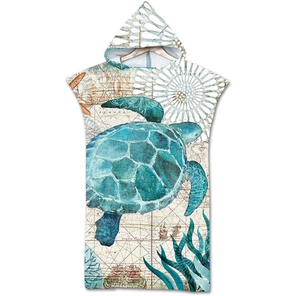 1 kpl Pikakuivuva Mikrokuitu Surf Poncho Pyyhe, Hupullinen Poncho, Changi