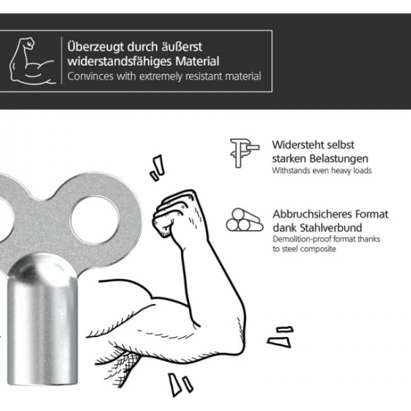5-pak sett med 5 radiatoravluftingsnøkler - Ekstremt robuste radiatoravluftingsnøkler