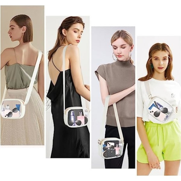Läpinäkyvä crossbody-laukku, stadionille hyväksytty läpinäkyvä käsilaukku