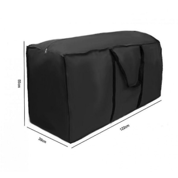 122×39×55cm svart vanntett utendørs oppbevaringspose møbelbeskyttelse