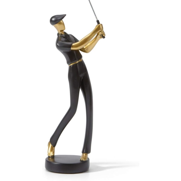 Golfer Figur Statue Dekor Golf Skulptur Resin Arts Gave Svart