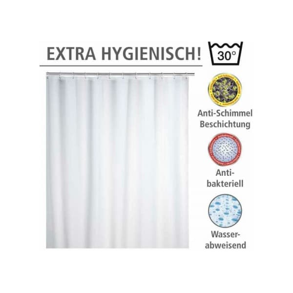 Antimögel duschdraperi (vit), duschdraperi 180x200 cm, mach