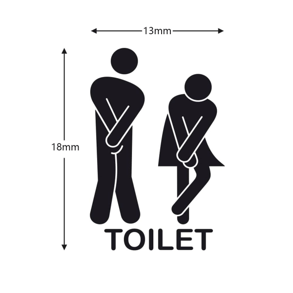 Sød mand kvinde toilet WC aftagelig husholdning hjem væg S