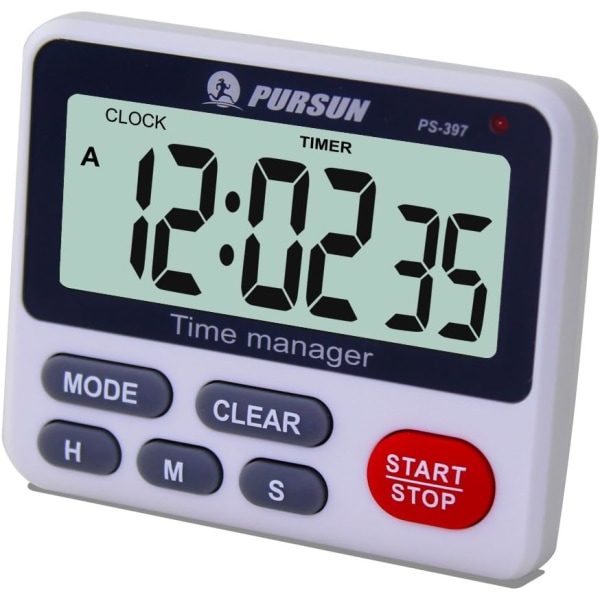 Køkken Timer, Madlavningstimer med Ur, Digital Timer, Stopur