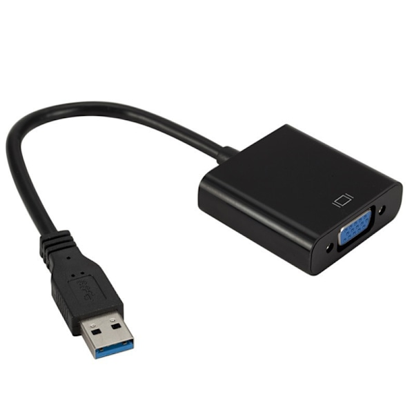 Usb 3.0 til Vga Adapter - Svart