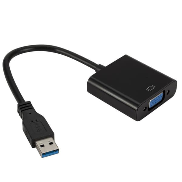 Usb 3.0 - Vga -sovitin - Musta