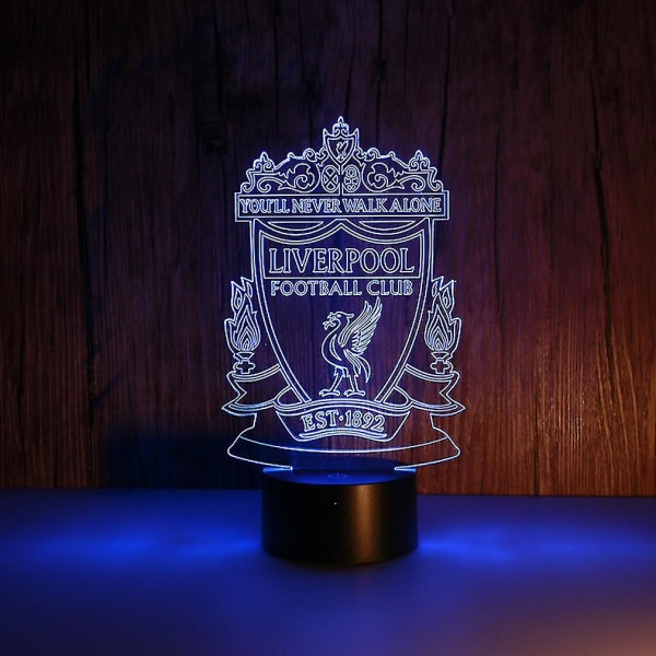 3D LED Natlampe Liverpool Fodboldklub Børns Soveværelse Natlys