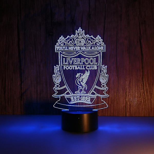 3D LED-yövalo Liverpool Football Club - Lasten makuuhuoneen yövalo