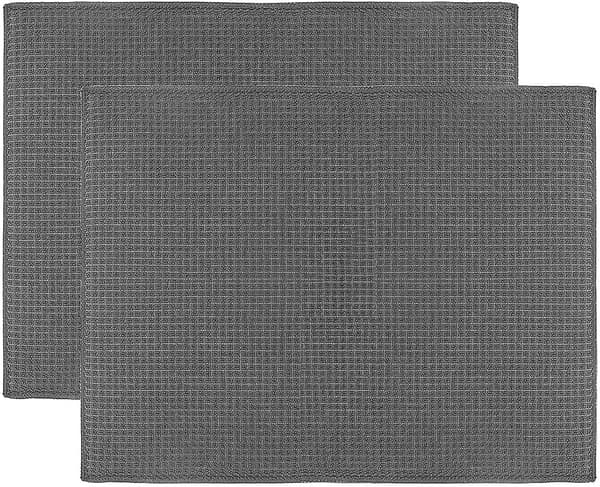 Set med 2 mikrofiber torkmattor, snabbtorkande diskställ för Ki