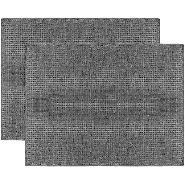 Sett med 2 mikrofiber tørkematter, hurtig tørkende oppvaskstativ for kjøkken