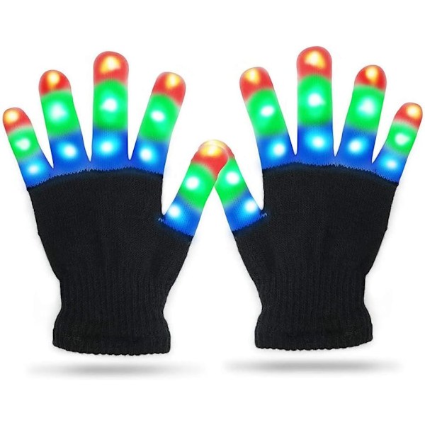 7 lystilstande LED-handsker til børn, lysende handsker, børns LED F