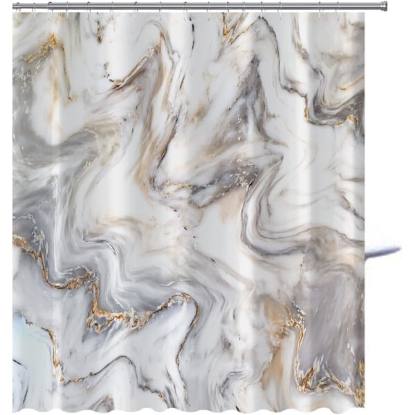 Duschdraperi marmor bläck textur bakgrundsmönster Print Luxuri