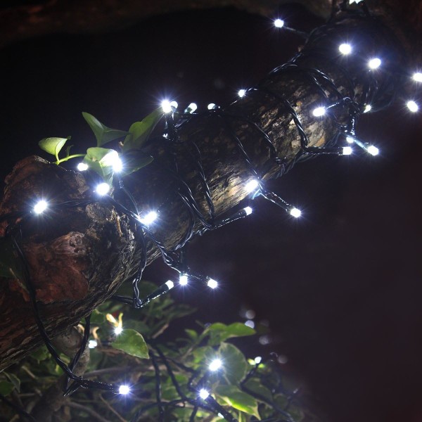 22M Solar Fairy Lights 200 LED 8 String Lights Idealisk för fest, W