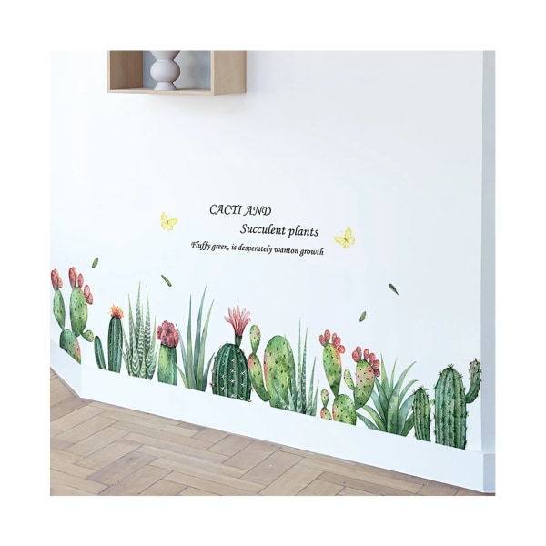 2 stk. Kaktus Sukkulent Baseboard Veggklistremer Stue Soverom