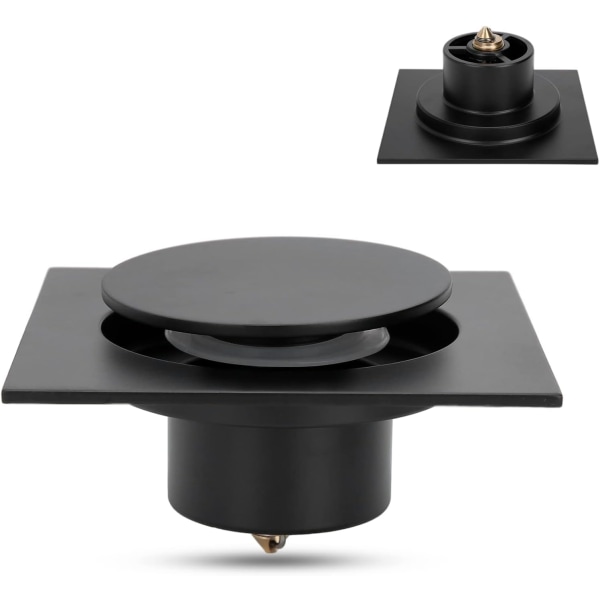 1 stk svart servantstopper, universal badekarstopper med silikon S