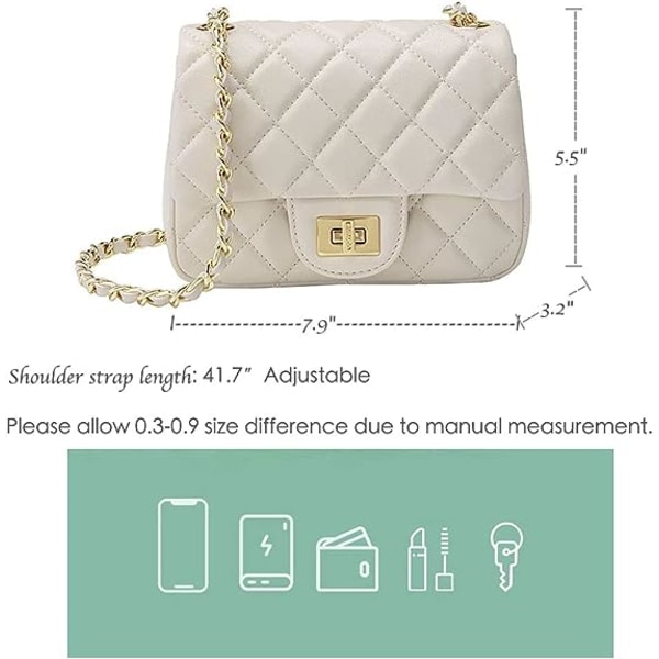 Designer Håndtasker Læder Clutch Lille Quiltet Håndtaske Skuldertaske B