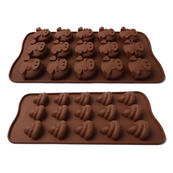 2-pack, grismodell + praktisk silikonform för chokladgodis