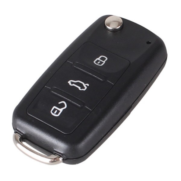 3 knappers folde nøgle cover golf polo til VW sort one size