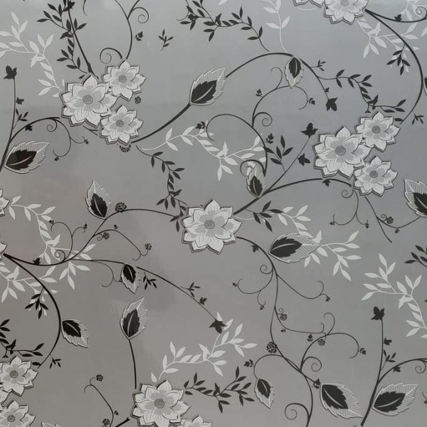 1st 45x200CM svart och vitt bläck Blommönster Anti Peeping Wind