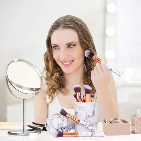 Professionell Marble Makeup Brush Set Bärbar kosmetisk borste för
