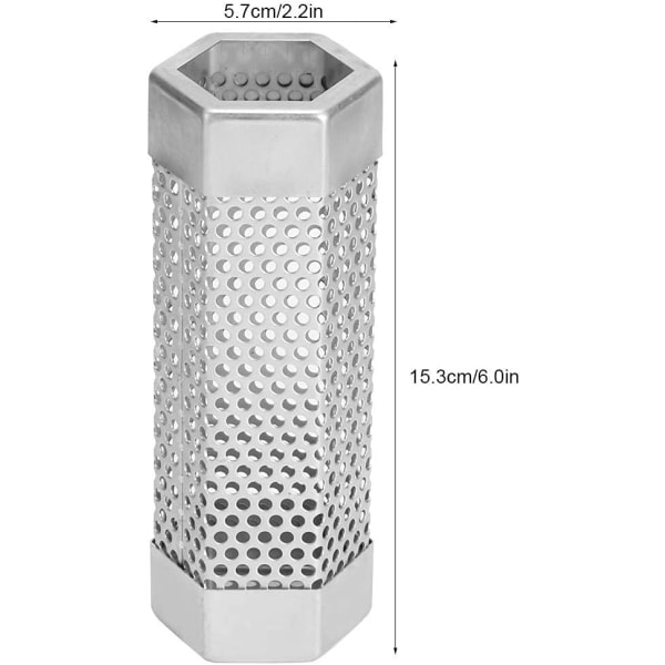 2 st 15,3 cm rör kallrökgenerator, rostfritt stål Hexago