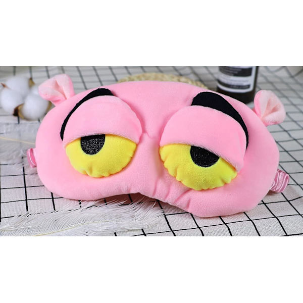 Ögonmask, Fluff Face Sleepy Face Rolig Nyhet Cartoon Groda Ögon C