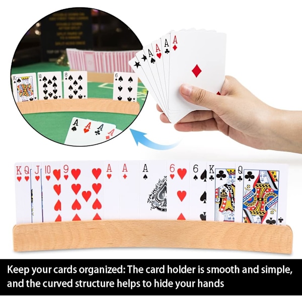 Kortspillstativ, 4 stk pokerspillstativ, kortspillstativ, håndfri