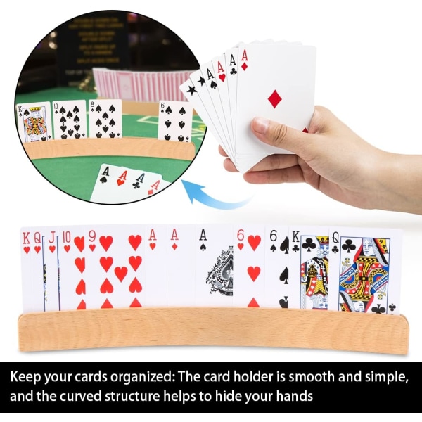 Kortspillstativ, 4 stk pokerstativ, spillekortstativ, håndfri