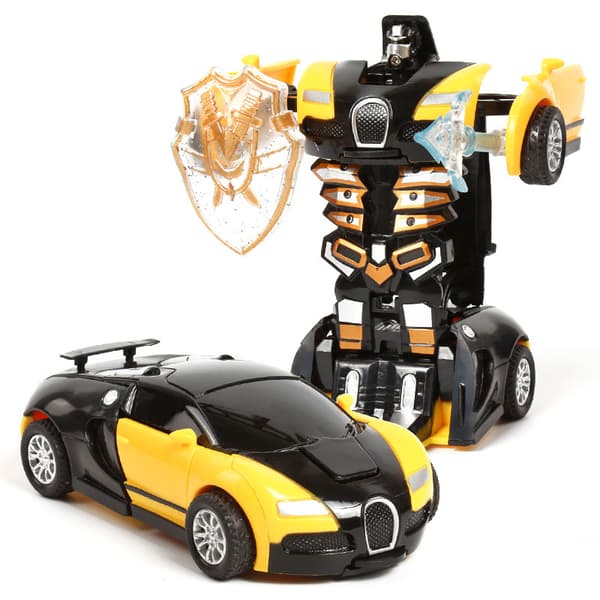 Gul, stöttålig robot, automatisk konvertering, barn